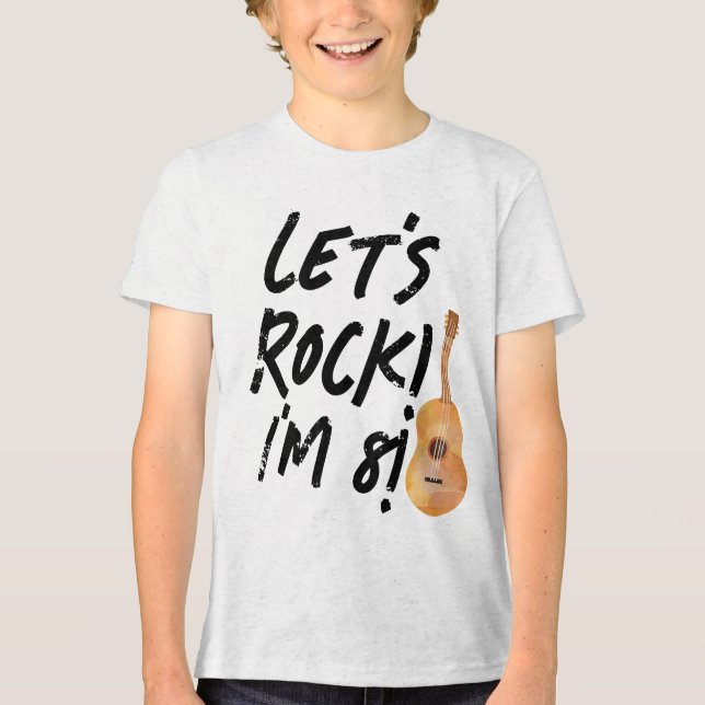 Camiseta de Festa de aniversário de guitarra (Frente)