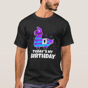 Camiseta de festa de aniversário de lhama fofa