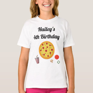 Camiseta de Festa de aniversário de pizza