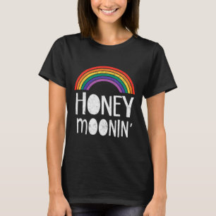 Camiseta de festa de casamento recém-casados lésbi