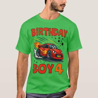 Camiseta de festa de corrida de aniversário de 4 a