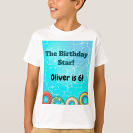 Camiseta de festa infantil na piscina
