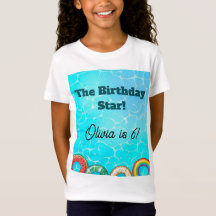 Camiseta de festa infantil na piscina