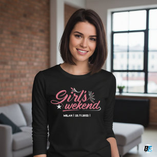 Camiseta de Fim de Semana das Meninas Personalizad