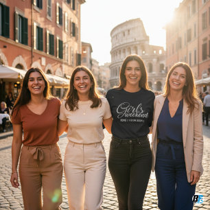 Camiseta de Fim de Semana das Meninas Personalizad