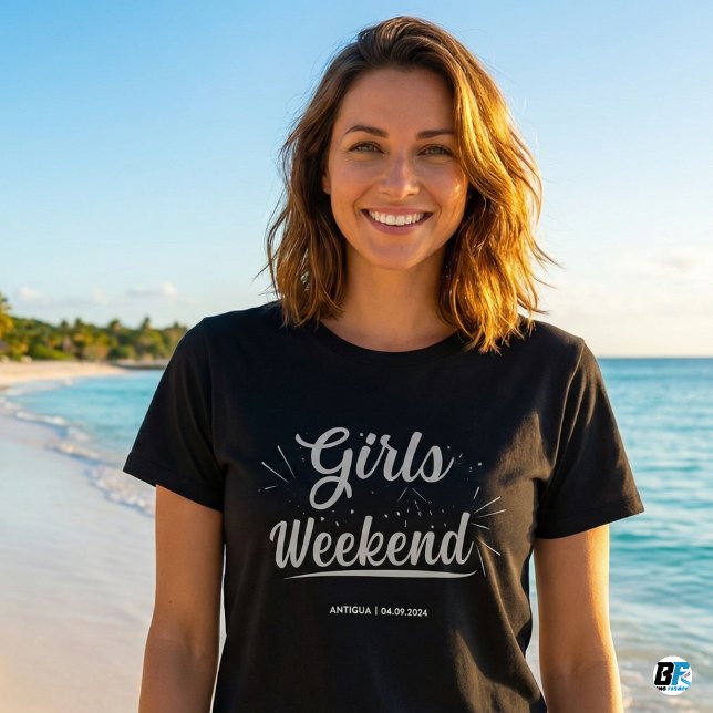 Camiseta de Fim de Semana das Meninas Personalizad (Criador carregado)