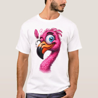 Camiseta de Flamingo Engraçado – Estilo Desenho An