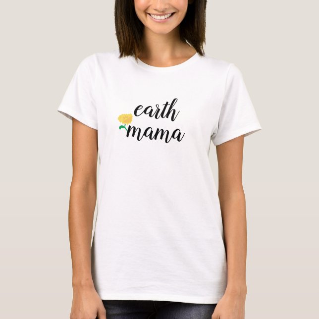 Camiseta de Flor da Mãe Terra (Frente)