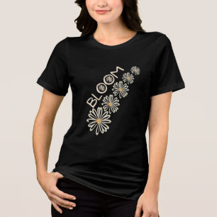 Camiseta de flor de margarida com citação positiva