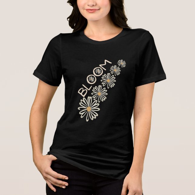 Camiseta de flor de margarida com citação positiva (Frente)