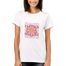 camiseta de flor design feminino