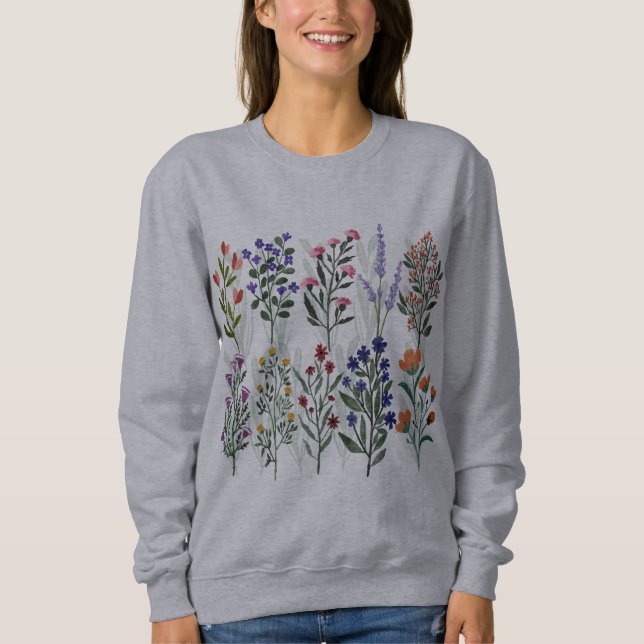 Camiseta de flor selvagem feminina (Frente)
