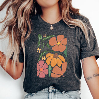 Camiseta De Flor Selvagem, Teto De Jardim, Camisas