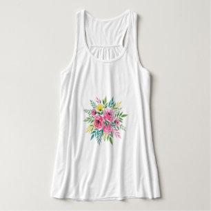 Camiseta de flor silvestre, de cor natural, de uso