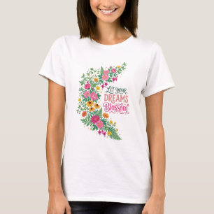 Camiseta de Floral Coroa de Flores 'Deixe Seus Son