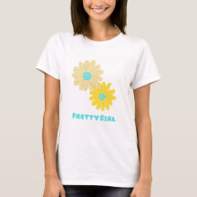 Camiseta de flores para meninas bonitas