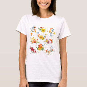 camiseta de flores silvestres