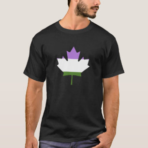 Camiseta de folha de bordo do orgulho Genderqueer