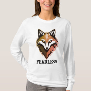 Camiseta de folhas compridas do lobo sem rosto - F