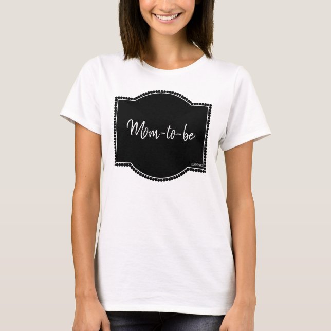 Camiseta de folhas compridas - Mãe para ser (Frente)