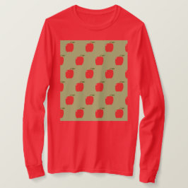Camiseta de folhas compridas (verde-sábio e vermel