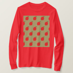 Camiseta de folhas compridas (verde-sábio e vermel