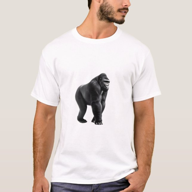 Camiseta Dê força a si mesmo com a força de gorila (Frente)