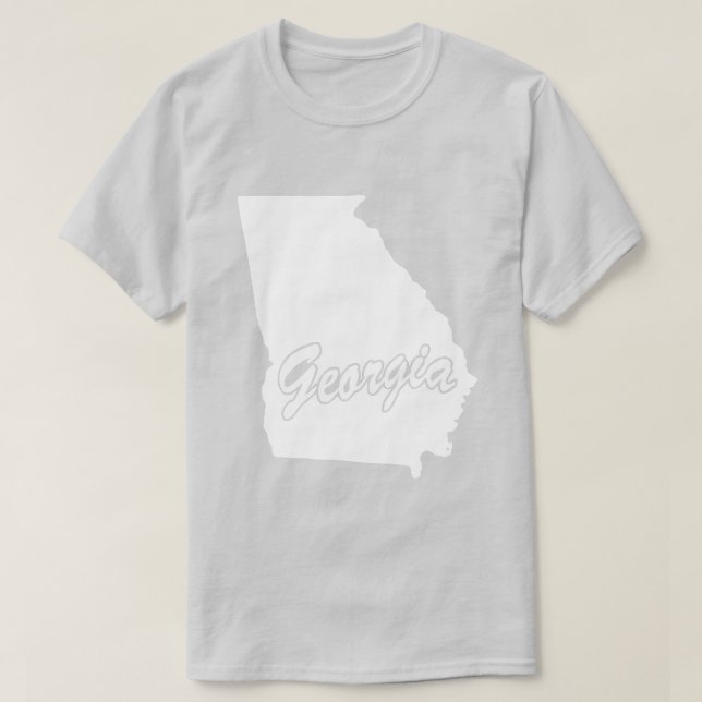 Camiseta de Forma do Estado da Geórgia (Frente do Design)