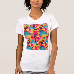Camiseta de Formas Geométricas Abstratas Retrô