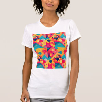 Camiseta de Formas Geométricas Abstratas Retrô