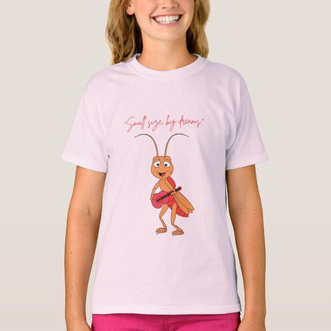 Camiseta de Formiga para Crianças – Pequeno Trabal (Frente)
