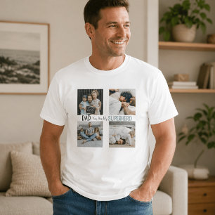 Camiseta de Foto da Família Super-Herói do Papai M