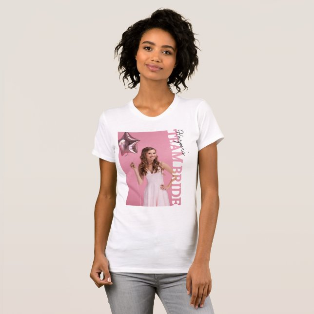 Camiseta de Foto da Noiva da Equipe | Despedida de (Frente Completa)