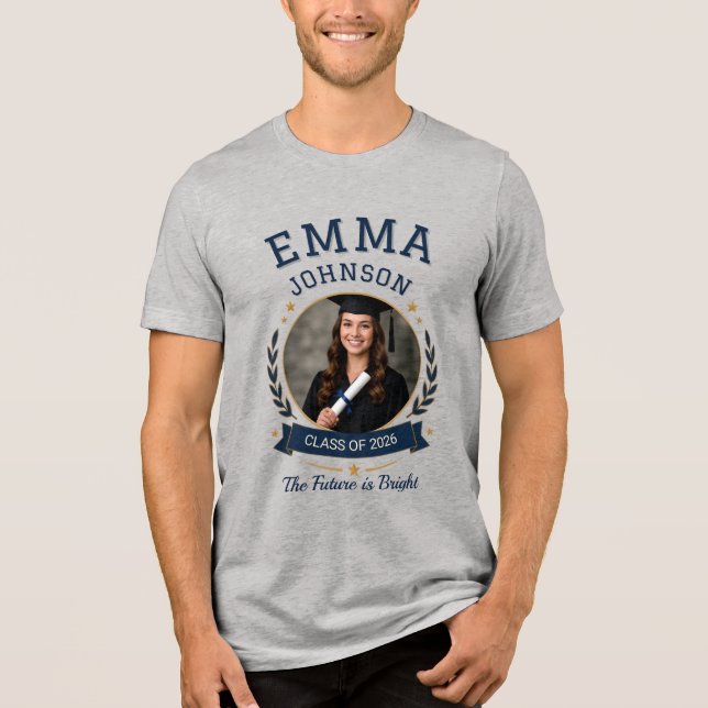 Camiseta de Foto de Formatura Personalizada |  (Frente)