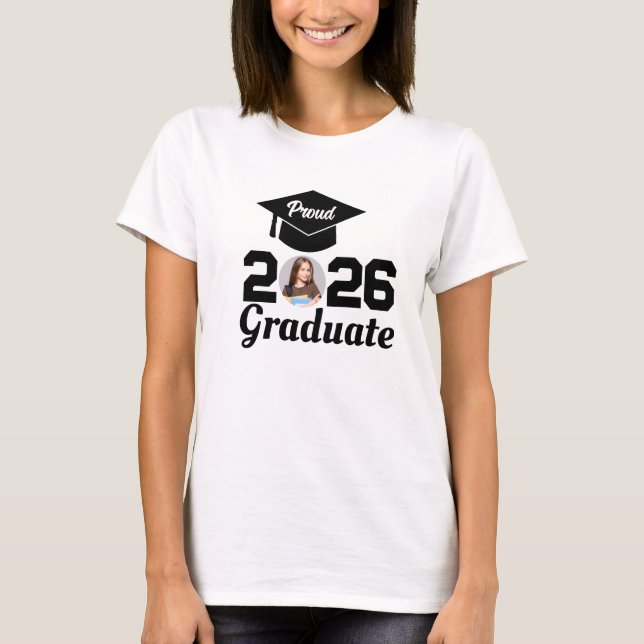 Camiseta de Foto de Graduado Personalizada (Frente)