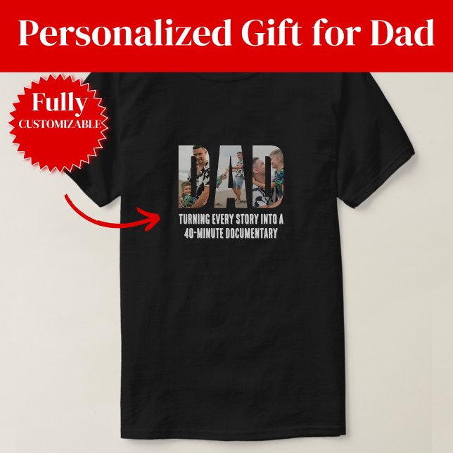 Camiseta de foto engraçada do pai contando históri (Funny Meme Storytelling Dad Photo T-Shirt)