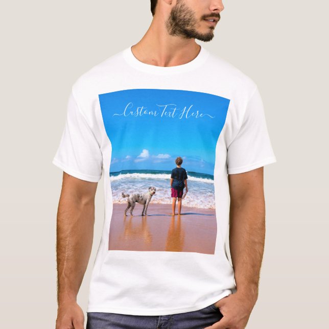 Camiseta de Foto Personalizada com Texto - Present (Frente)