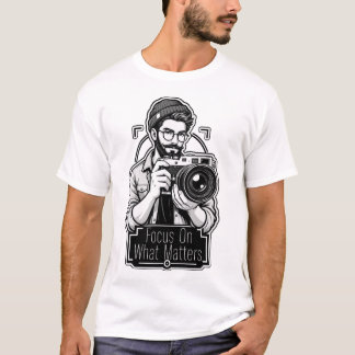 Camiseta de Fotógrafo Foco No Que Importa