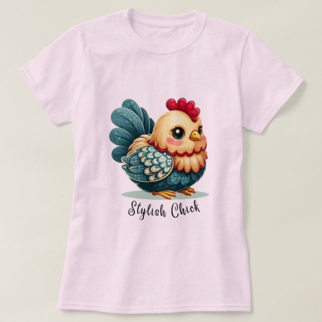 Camiseta de frango fantasia (Frente do Design)
