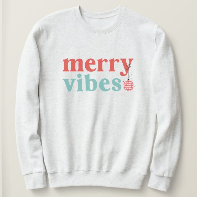 Camiseta de frio natalícia com vibrações alegres r (Frente do Design)