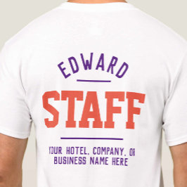 Camiseta de Funcionários de Hospitalidade Impressa