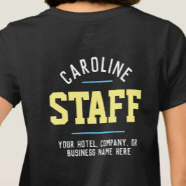 Camiseta de Funcionários de Hospitalidade Impressa