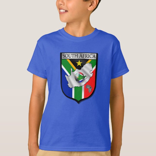 Camiseta de futebol da África do Sul com algodão o (Frente)