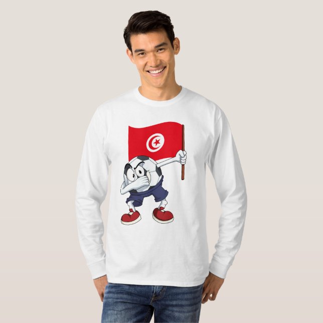 Camiseta de Futebol de Túnis com Dabbing (Frente Completa)