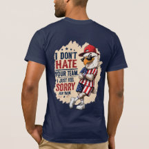 Camiseta de Futebol Humor Rivalidade EUA