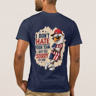 Camiseta de Futebol Humor Rivalidade EUA