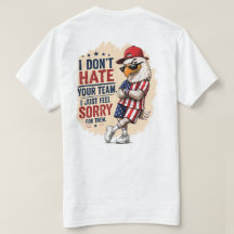 Camiseta de Futebol Humor Rivalidade EUA Águia