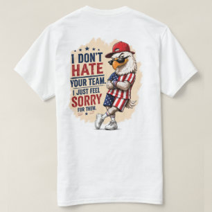 Camiseta de Futebol Humor Rivalidade EUA Águia