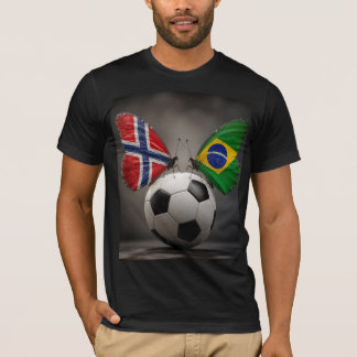 Camiseta de Futebol Noruega vs Brasil