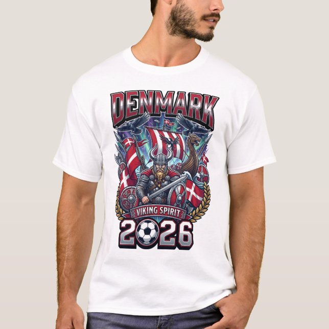Camiseta de Futebol Personalizada da Dinamarca 202 (Frente)